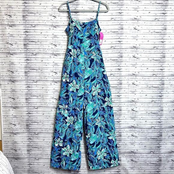 Lilly Pulitzer Nila Jumpsuit Take It Or Leaf It Engineered - Picture 3 of 11